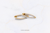 14K Gold Hoop Earrings with 0.89 ct Natural Diamonds 2 | Sona Sansaar